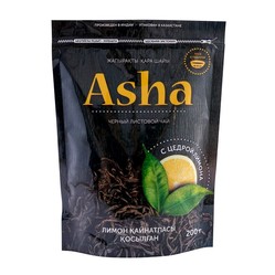Чай Asha чёрный лист. с цедрой лимона
